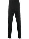 Z Zegna Elasticated Piped Seam Track Pants In Black