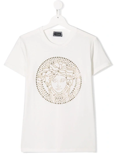 Young Versace Versace Kids Medusa T-shirt (6-36 Months) In White