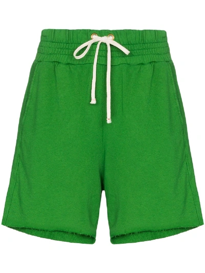 Les Tien Cut-off Cotton Shorts In Green