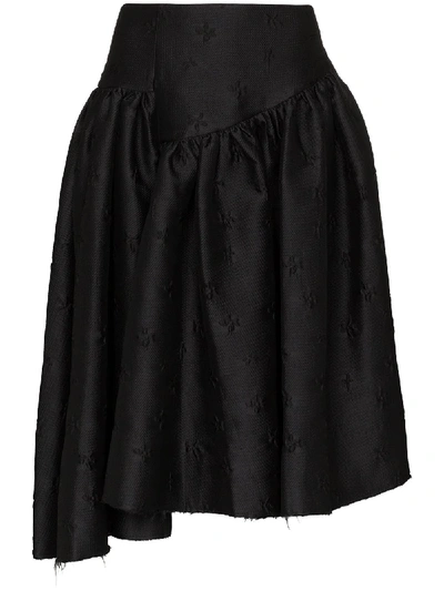 Shushu-tong Shushu/tong Embroidered Midi Skirt In Black