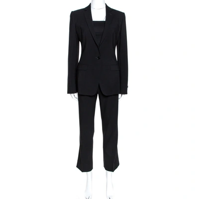 Pre-owned Dolce & Gabbana Black Wool Martini Trouser Suit S