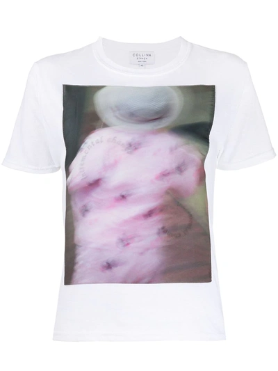 Collina Strada X Charlie Engman Xx373 Photo Blur T-shirt In White