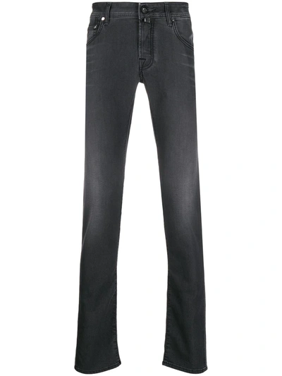 Jacob Cohen Low-rise Slim Fit Jeans In Grey