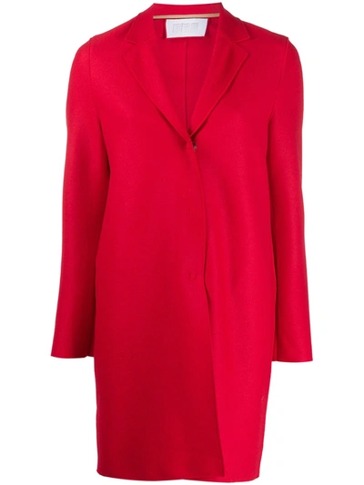Harris Wharf London Cocoon Single-breasted Coat In Red