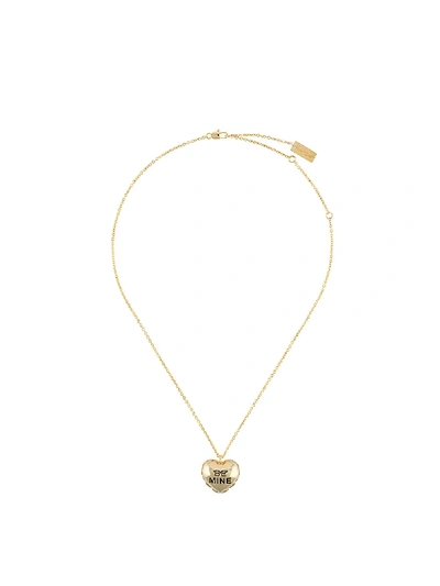 Marc Jacobs Heart Pendant Chain Necklace In Gold