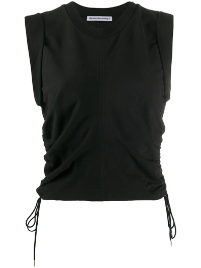 Alexander Wang Ruched Detail Tank Top In Black