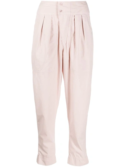 Isabel Marant Étoile High-waisted Tapered Trousers In Pink