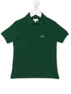 Lacoste Kids' Green Polo For Boy Shirt With Crocodile