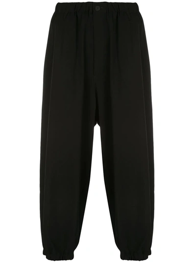 Yohji Yamamoto Pleated Wide Leg Trousers In Black