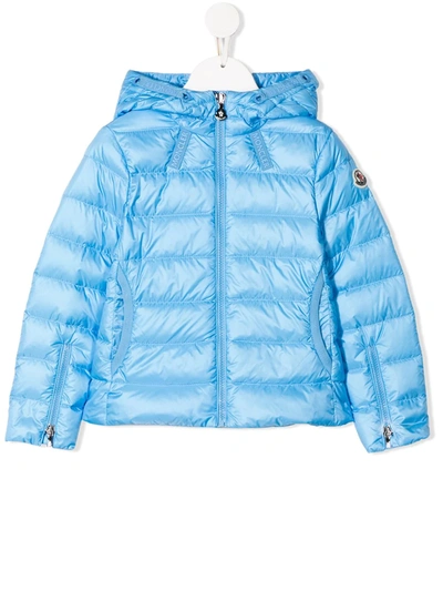 Moncler Kids' Padded Hooded Jacket In Blue