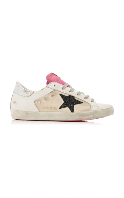Golden Goose Superstar Leather-blend Sneakers In White