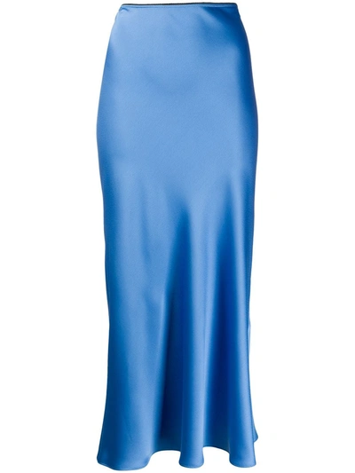 Blanca Vita Mid-calf Straight Skirt In Blue