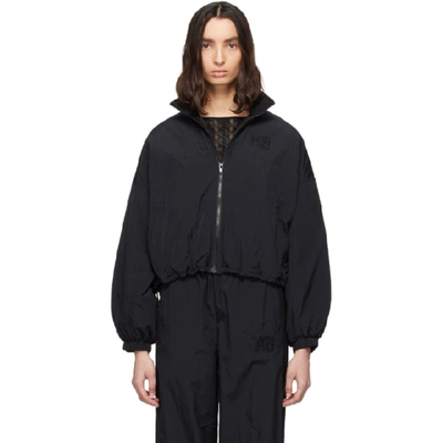 Alexander Wang T Alexanderwang.t Black Nylon Zip Jacket In 001 Black