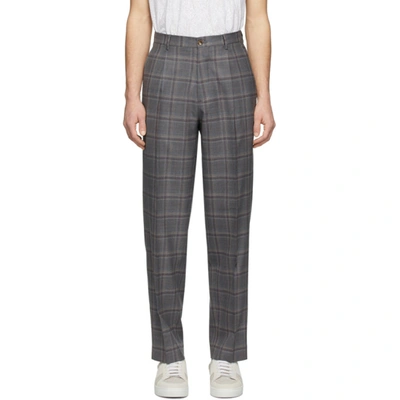 Etro Grey Wool Easy Fit Trousers In 3 Mdgrey