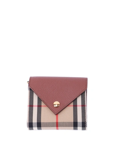 Burberry Lila Vintage Check Wallet In Beige