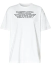 Burberry White Text Print T-shirt