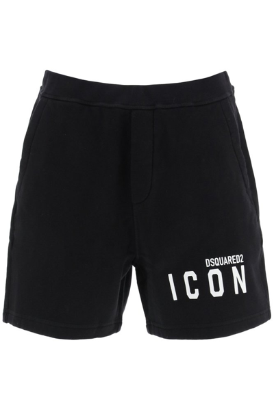 Dsquared2 Logo-print Track Shorts In Black