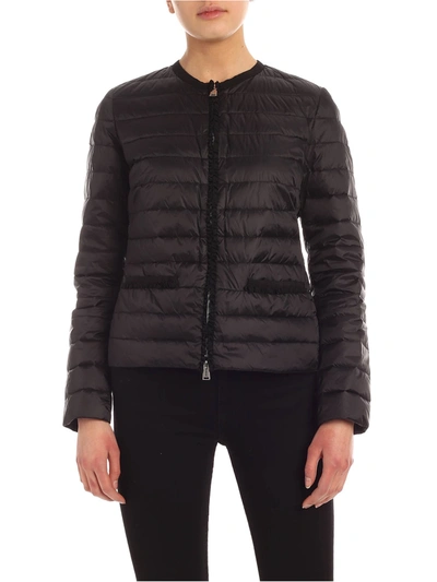 Add Curled Details Down Jacket In Black