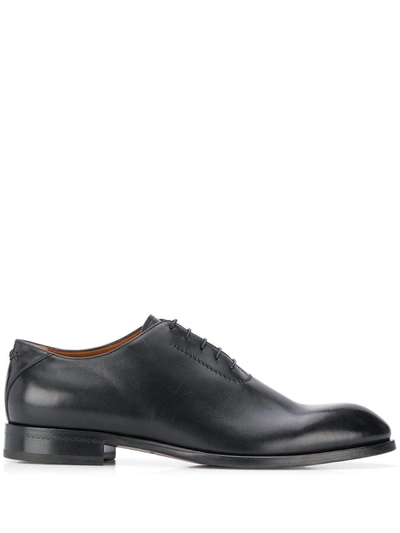 Ermenegildo Zegna Men's Smooth Leather Oxford Shoes In Black
