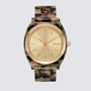 Nixon The Time Teller Acetate Bracelet Watch, 40mm In Gold