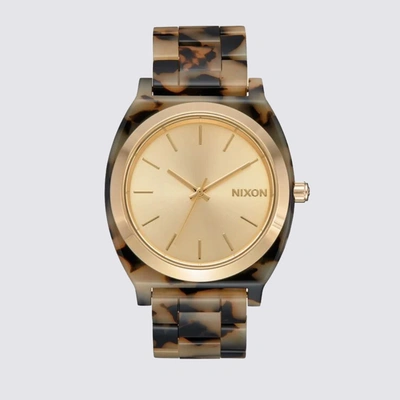 Nixon The Time Teller Acetate Bracelet Watch, 40mm In Gold