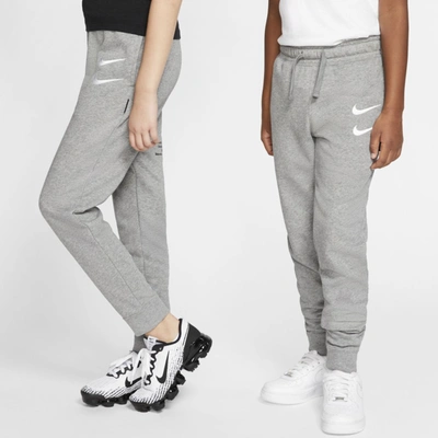 Nike Sportswear Swoosh Big Kids' French Terry Pants In Grey | ModeSens