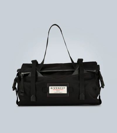 Givenchy Travel Duffle Weekend Shoulder Bag Nylon Downtown In Black