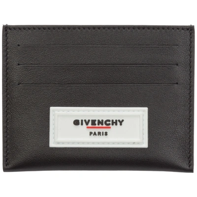 Givenchy Men's Genuine Leather Credit Card Case Holder Wallet In Black