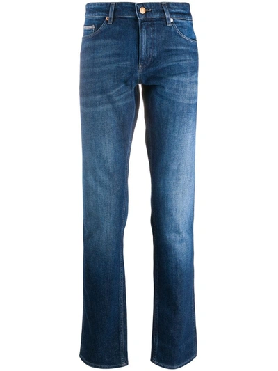 Hugo Boss Delaware Slim Fit Jeans In Mid Wash-blue