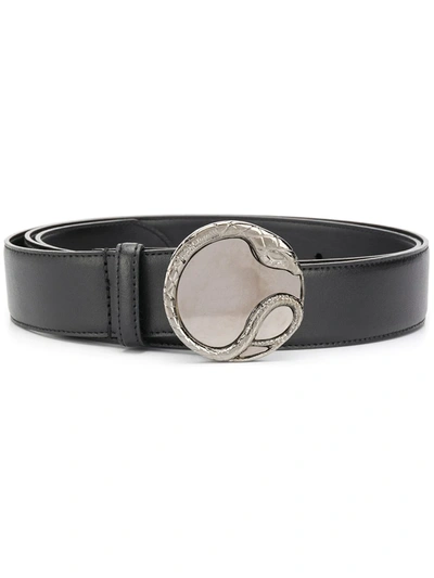 Just Cavalli Snake Buckle Belt In Black