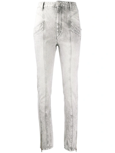 Isabel Marant Faded Slim Jeans In Grey