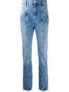Isabel Marant Front Stitched Jeans In Blue
