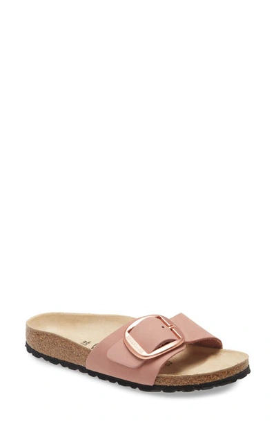 Birkenstock Madrid Hex Slide Sandal In Ochre Nubuck Leather