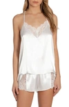 In Bloom By Jonquil Grace Short Satin Pajamas In Shell
