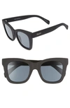 Quay After Hours 50mm Square Sunglasses In Black Smoke