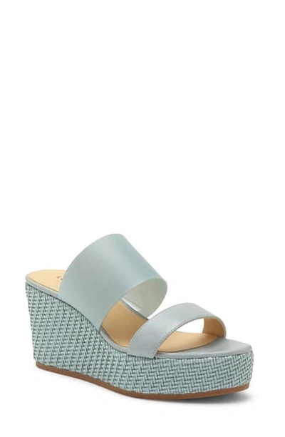 Lucky Brand Brindia Platform Wedge Sandal In Lead Leather
