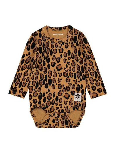 Mini Rodini Babies' Basic Beige Leopard Wrap Body