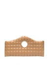 A.w.a.k.e. Brown Liv Quilted Leather Clutch Bag