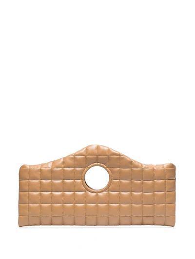 A.w.a.k.e. Brown Liv Quilted Leather Clutch Bag