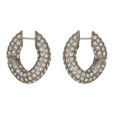 Balenciaga Loop Crystal Embellished Earrings In 7155 Crysta