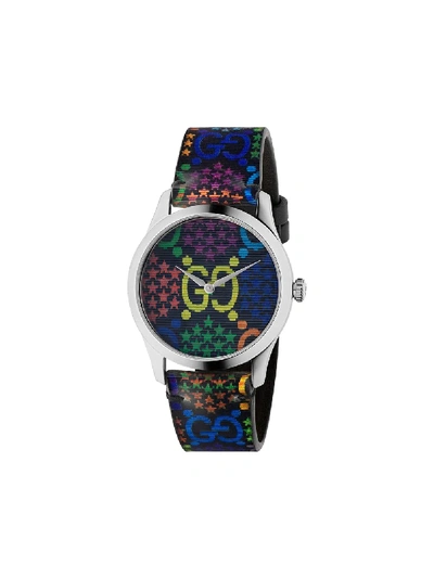 Gucci Gg Psychedelic G-timeless Watch, 38mm In Black