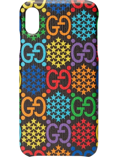 Gucci Gg Psychedelic Iphone Xs Max Case In Black