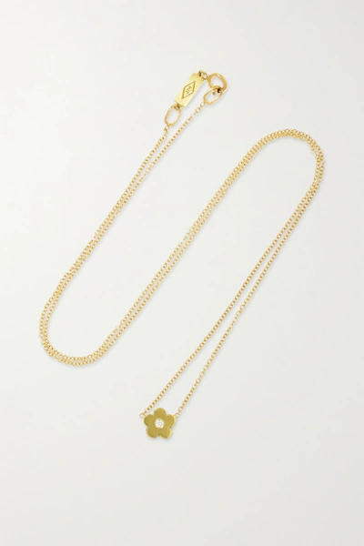 Jennifer Meyer Mini Daisy 18-karat Gold Diamond Necklace