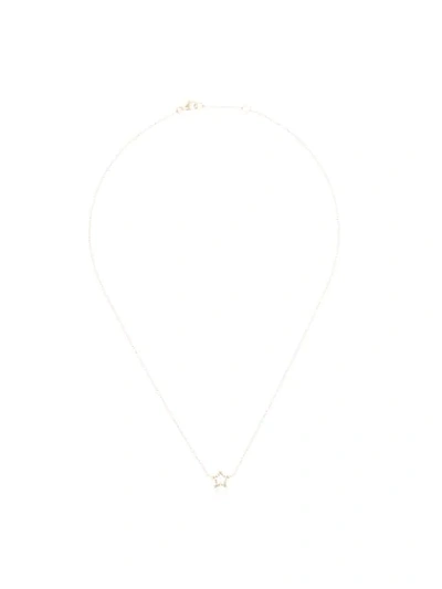 Rosa De La Cruz 18k Yellow Gold Star Diamond Pendant Necklace