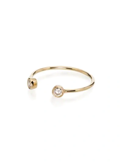 Rosa De La Cruz 18k Yellow Gold Double Dot Diamond Ring