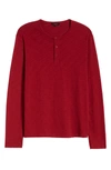 Vince Regular Fit Long Sleeve Henley Shirt In Huckleberry