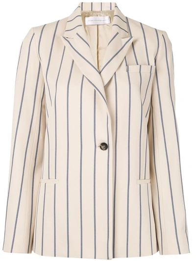 Victoria Victoria Beckham Classic Striped Jacket In Brown