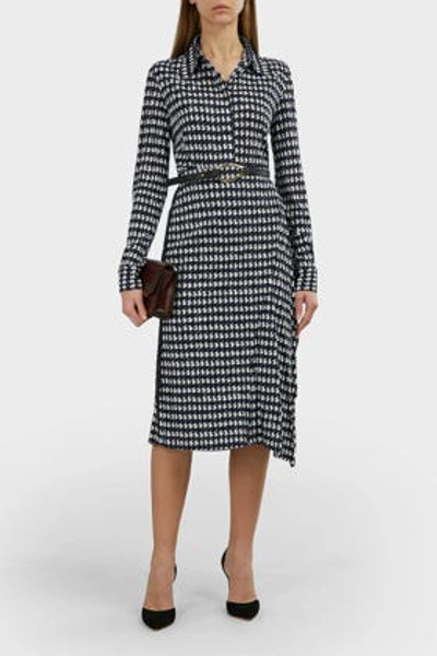 Victoria Beckham Houndstooth-print Fitted Shirt In Check