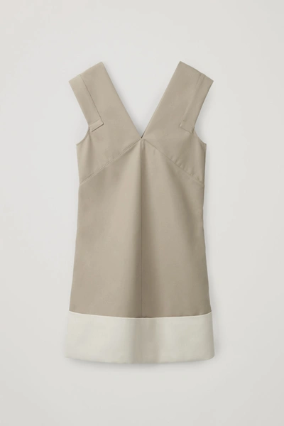 Cos A-line Cotton Dress In Brown