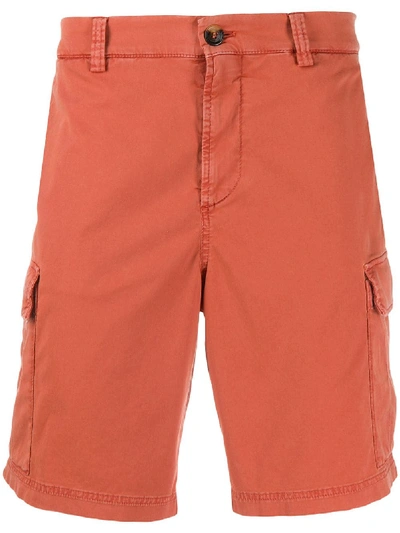 Brunello Cucinelli Men's Stretch-twill Bermuda Shorts In Orange